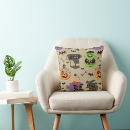 ハロウィーン ビンテージ パターン スロー ピロー