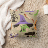 ハロウィーン ビンテージ パターン スロー ピロー (ブランケット)
