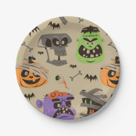 ハロウィーン ビンテージ パターン ペーパープレート