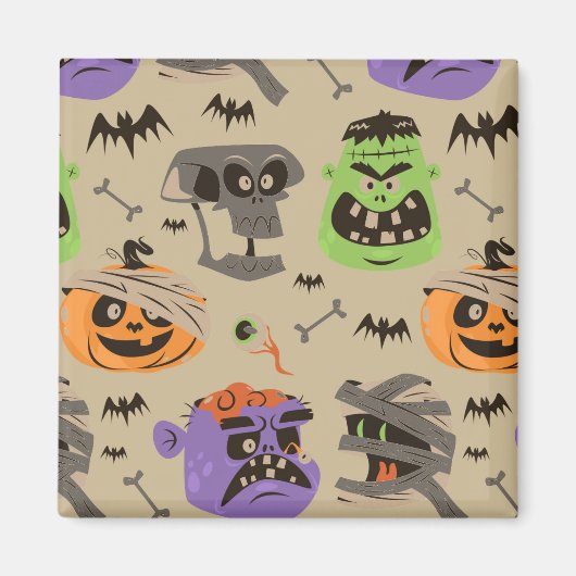 ハロウィーン ビンテージ パターン マグネット (正面)