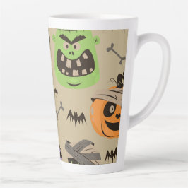 ハロウィーン ビンテージ パターン ラテ マグ