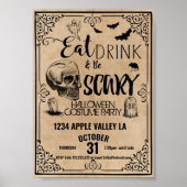 ハロウィーン ビンテージ パーティー Eat Drink and Be Scary ポスター (正面)