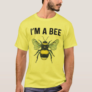 ハロウィーン・ビーの衣装I'm 男性へ Bee Women Kids B Tシャツ