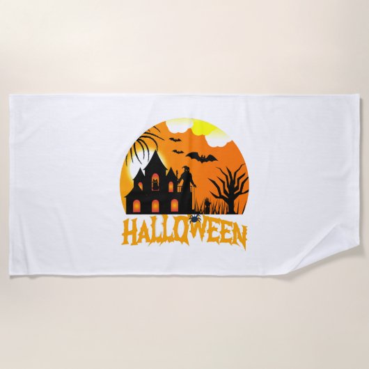 ハロウィーン ビーチタオル (正面)