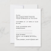 ハロウィーン·フェスト招待状ヴィンテージキャッツ·キッド 招待状 (裏面)