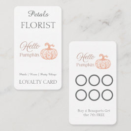 ハロウィーン フローリスト ブランディング かぼちゃ ロイヤリティカード