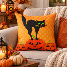ハロウィーン·ブラック·キャット·カボチャ·ジャック·オランタン