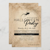 ハロウィーン·ブラック·スパイダー 招待状 (正面/裏面)