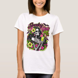 ハロウィーン・ブーゼ・ナイト｜スケルトンガール Tシャツ