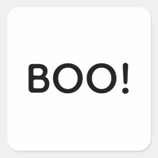 ハロウィーン・ブー!タイポグラフィシンプルギフトトリートバッグ スクエアシール