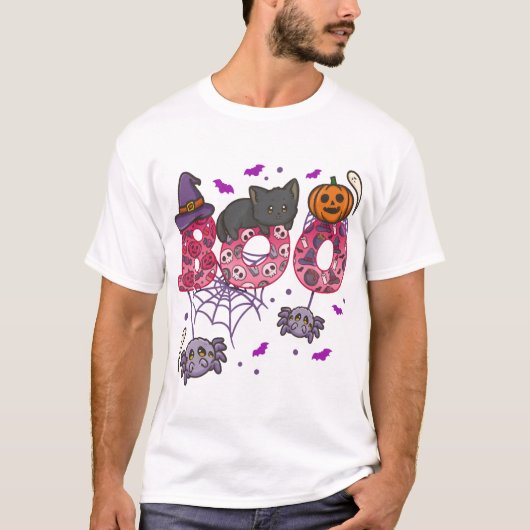ハロウィーン ブー ハロウィーン コスチューム Tシャツ (正面)