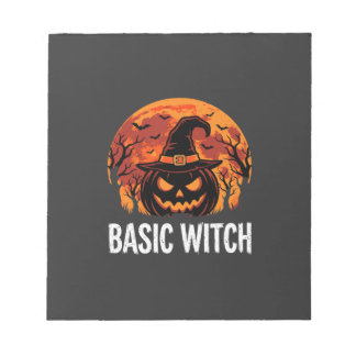 ハロウィーン ベーシック ウィッチ カボチャ 月 グラフィック ノートパッド