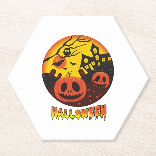 ハロウィーン ペーパーコースター (正面)