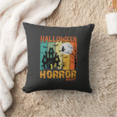 ハロウィーン ホラー ナイト へんてこな家 ベクター_1 クッション (ブランケット)