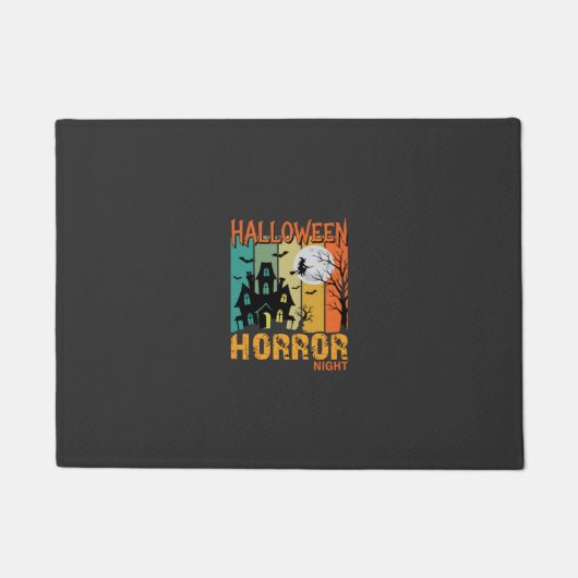 ハロウィーン ホラー ナイト 廃墟 ハウス ベクター_1 ドアマット (正面)