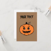 ハロウィーン ホラー パンプキン カード (正面/裏面インサイチュ)