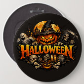 ハロウィーン ホラー 缶バッジ (正面&裏面)