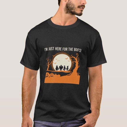 ハロウィーン ボー オバケ シルエット Tシャツ (正面)