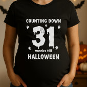 ハロウィーン マタニティ カウントダウン 31 週 Tシャツ