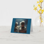 ハロウィーン – ミイラ2 カード (黄色い花)