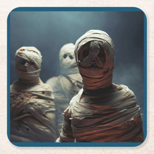 ハロウィーン – ミイラ2 スクエアペーパーコースター (正面)