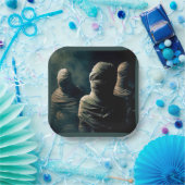 ハロウィーン – ミイラ4 ペーパープレート (パーティー)