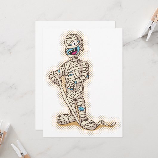 ハロウィーン·ミイラ カード (正面/裏面インサイチュ)