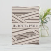 ハロウィーン ミイラ ストライプ 名入れ 招待状 (スタンド正面)