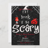 ハロウィーン ミステリーディナー 食べたり飲んだり怖がらせたり パーティー 招待状 (正面)