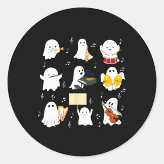 ハロウィーン ミュージック おばけ楽器演奏 ラウンドシール