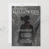 ハロウィーン モダンゴシック 暗い森の魔女 招待状 (正面)