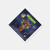 ハロウィーン – モンスター スタンダードカクテルナプキン (角)