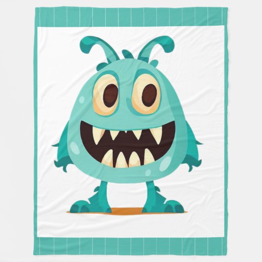 ハロウィーン/モンスター/漫画 フリースブランケット (正面)