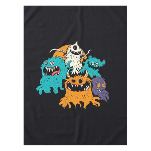 ハロウィーン/モンスター/10月/秋 テーブルクロス (正面)
