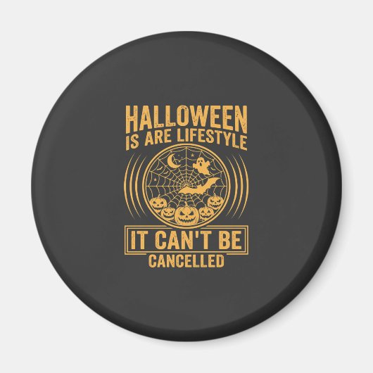 ハロウィーン ライフスタイル コウモリ クモの巣 デザイン_1 マグネット (正面)