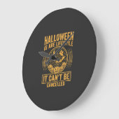 ハロウィーン ライフスタイル コウモリ クモの巣 デザイン_1 ラージ壁時計 (傾斜)