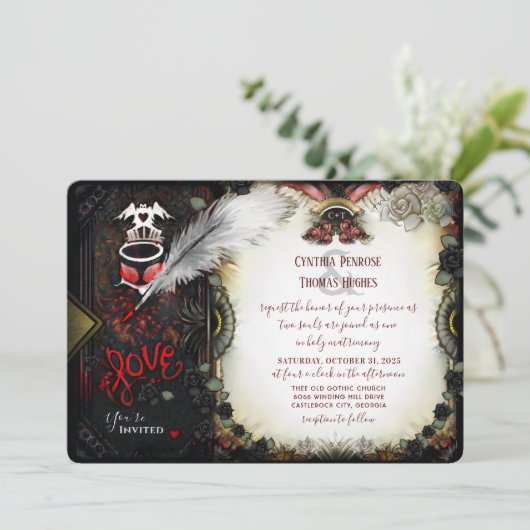 ハロウィーン・ラブレター結婚披露宴の情報が戻る  招待状 (スタンド正面)