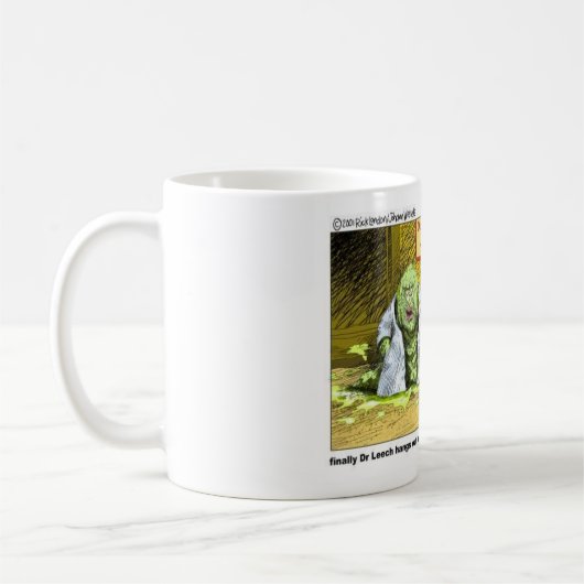 ハロウィーン:リーチ博士はクライアントにギフトを持っておもしろいいない コーヒーマグカップ (左)