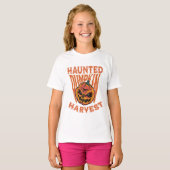 ハロウィーン レトロ かぼちゃ ハーベスト Tシャツ (正面フル)