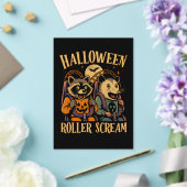 ハロウィーン・ローラー・スクリーム・アライグマとポッサム アクリル招待状 (インサイチュ (ウェディング))