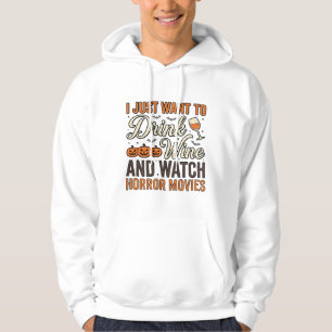 ハロウィーン ワイン ホラー映画 ヴィンテージTシャツ デザイン_ パーカ