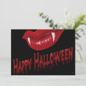 ハロウィーン – ヴァンパイア歯とハッピーハローウィン 招待状 (スタンド正面)