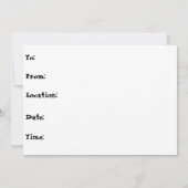 ハロウィーン – ヴァンパイア歯とハッピーハローウィン 招待状 (裏面)