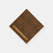 ハロウィーン ヴィクトリアン オレンジ ブラック ダマスク distressed スタンダードカクテルナプキン (角)