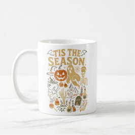 ハロウィーン ヴィンテージ スケルトン ゴースト Tis The Season コーヒーマグカップ