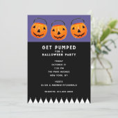 ハロウィーン ヴィンテージ パンプキン パーティー 招待状 (スタンド正面)