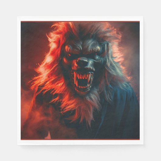 ハロウィーン – 人狼4 スタンダードランチョンナプキン (正面)