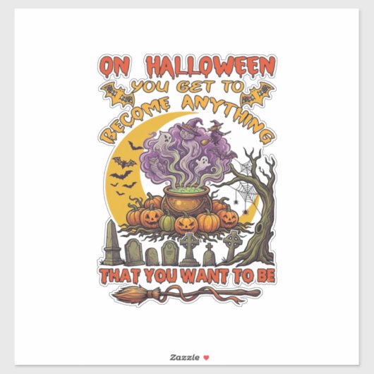 ハロウィーン 何にでもなる 大鍋 ネコ おばけ パンプキン シール (シート)