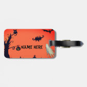 ハロウィーン、名前をカスタムするラゲッジタグ ラゲッジタグ (裏面横)