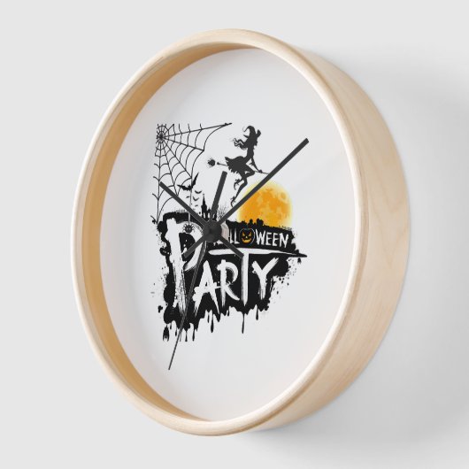 ハロウィーン 壁時計 (傾斜)